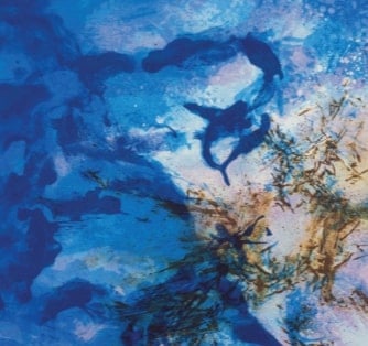Zao Wou Ki Postcard, 'Untitled' 1995, swatch